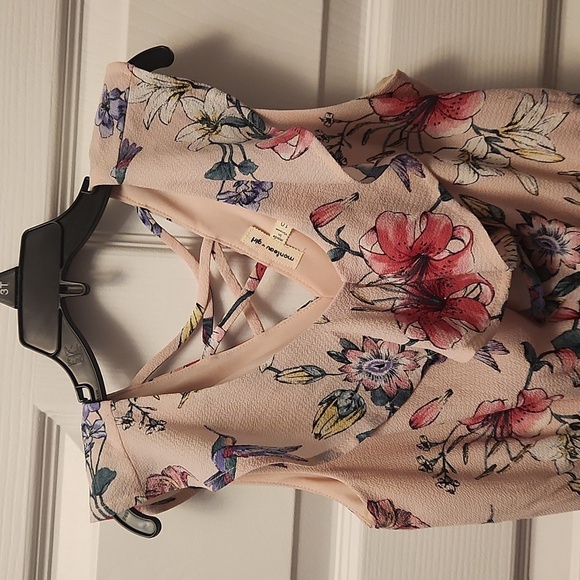 Monteau Floral Ruffle Sleeveless Dress Size 10 - Picture 3 of 6